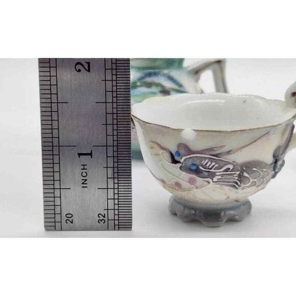 Vintage Dragonware Niagra Falls Miniature Tea Set Teapot Teacup Saucer Canada 3 - Picture 8 of 12